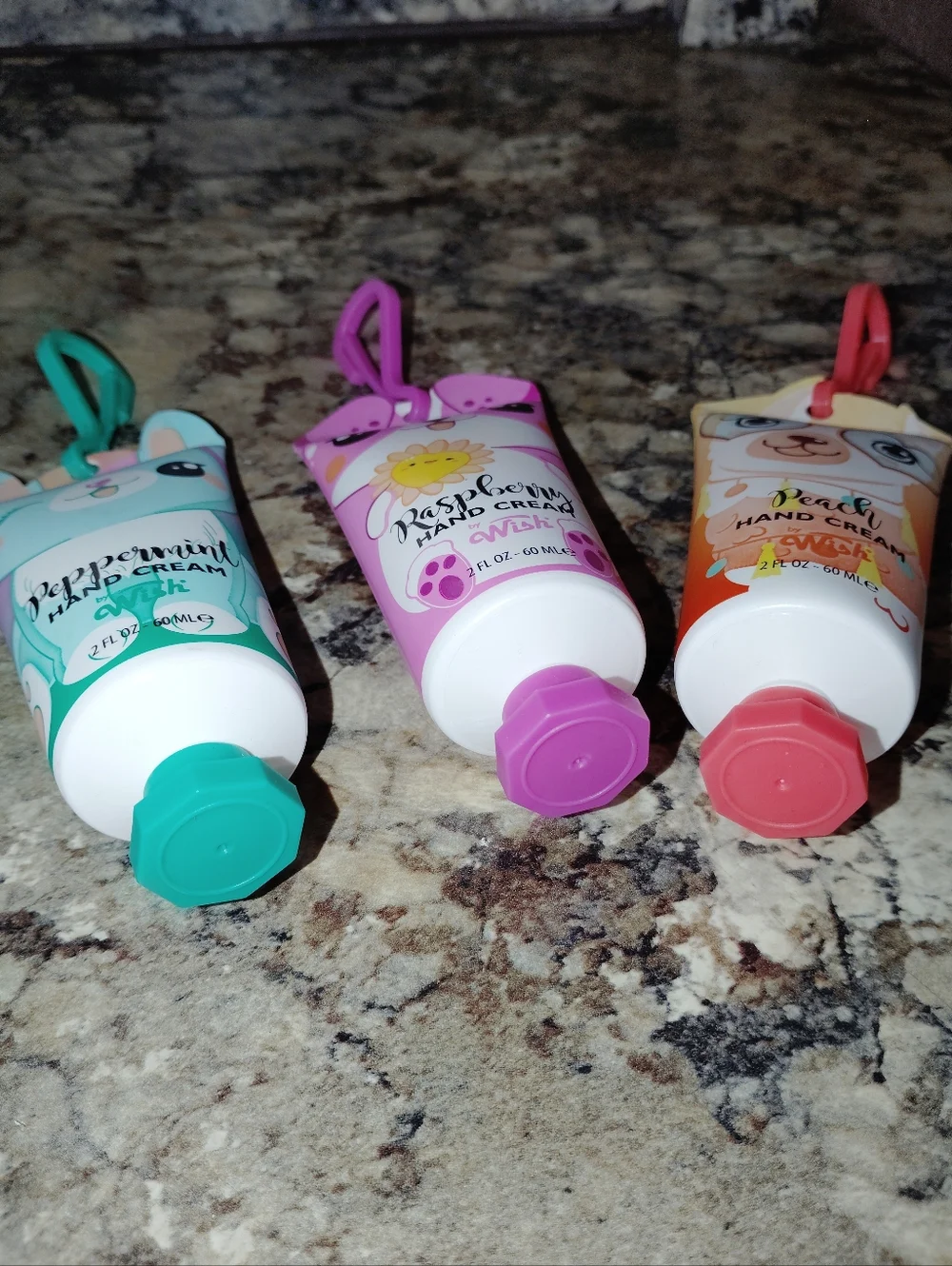 Cute Kids Hand Cream Trio – Pink Raspberry, Mint Peppermint & Peach - Picture 2 of 8